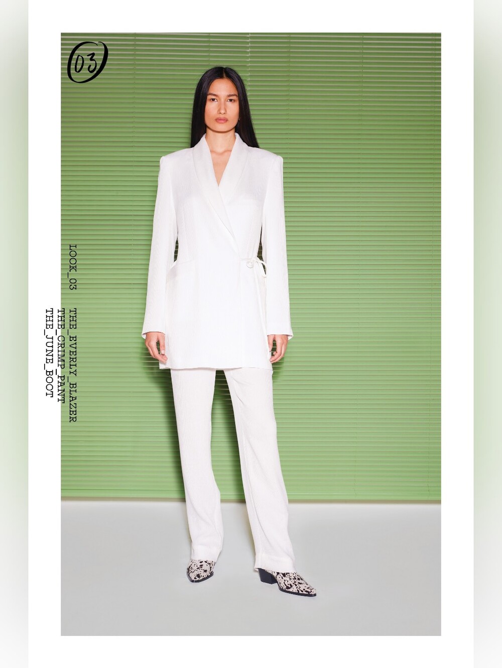 Staud Everly blazer in cream, large